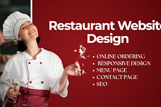 create a modern online ordering system restaurant website