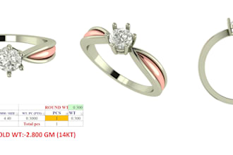 jewelry cad and 3d rendering with stl and 3dm files