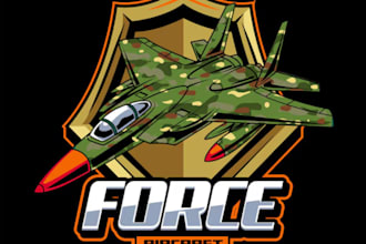 draw army military logo design for your company