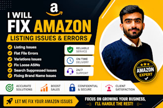 resolve amazon catalog, flat file and brand name issues