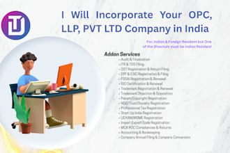 register a private limited company or opc or llp in india