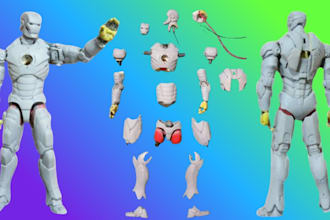 create articulated action figures for 3d printing and 3d poseable toy figurines
