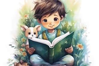 watercolor children storybook illustrations
