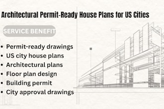 prepare permit ready architectural house plans for US city permits