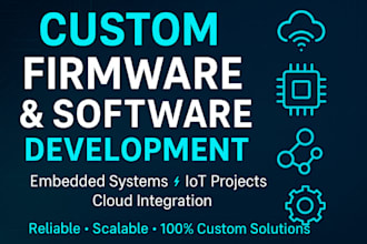 develop custom firmware and software for your embedded system and lop project