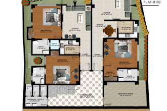 do 2d architectural floor plan render in photoshop