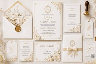 design elegant luxury wedding invitations and stationery