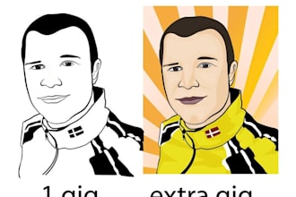 manually illustrate your photo in cartoon syle