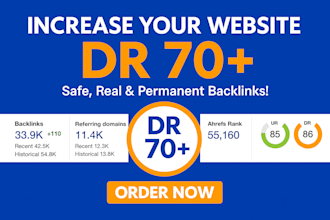 increase domain rating DR 70 plus