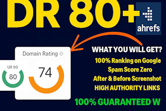 increase domain url rating ahrefs ur 80 plus