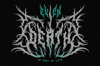 design death metal logo, slamming,gore grind,black metal
