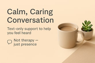 offer calm and caring text based conversation support