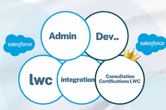 do salesforce admin, development, integration, consultation certifications lwc