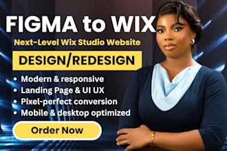 convert figma to wix website, landing page, and responsive ui ux design
