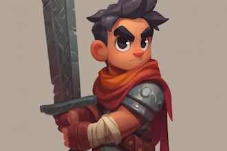 create an 2d character design and concept art for your game