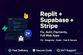 fix replit web app integrate supabase auth firebase auth stripe payments