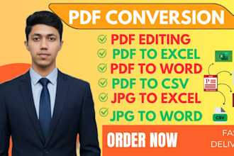 convert pdf to excel, convert pdf to word, image to excel and image to word