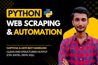 do python web scraping and data scraping from any website