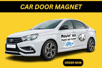 custom car door magnets, truck, vehicle magnetic signs, car wrap design