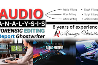 do cybersecurity, forensic audio analysis report writing, virus, malware and log