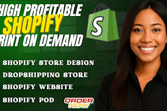 build pod shopify branded dropshipping shopify website