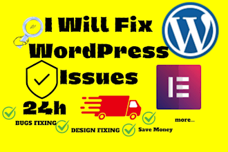fix wordpress issues, errors, bugs, css, provide wp help