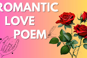 write romantic poetry for weddings, anniversaries, or lovers