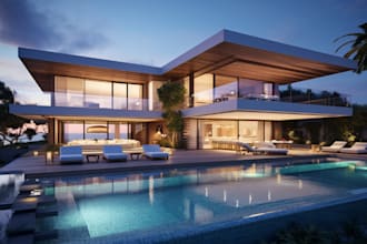 renovate villa exterior, outdoor patio, pool shed, interior design, home decor