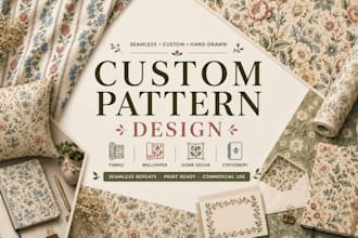 create custom seamless surface pattern designs