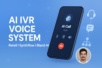 develop ai IVR voice system using retell, synthflow, and bland ai