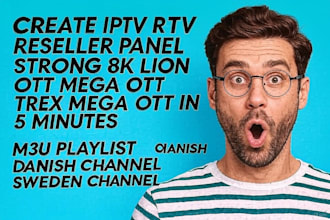 create iptv reseller panel strong 8k lion ott mega ott trex mega ott in 5minutes