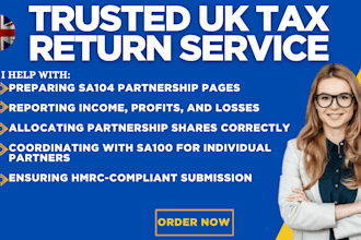 prepare sa104 partnership income return for UK businesses