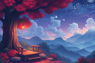 draw background art for anime, game, and visual novel
