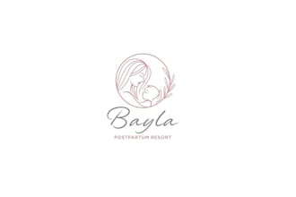 design chic luxury postpartum retreat logo