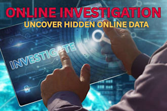 do professional online investigation, background checks and cyber analysis
