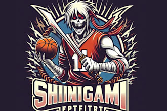 make vintage shinigami sport mascot logo