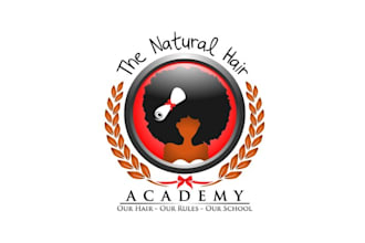 design beautiful natural hair academy logo