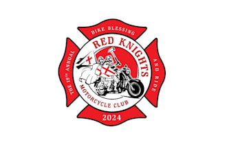 design red knights motorcycle club logo