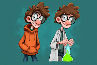 design a 2d cartoon character