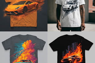 do amazing and dream car t shirt designs for you