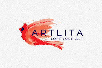 do artistic watercolor logo design