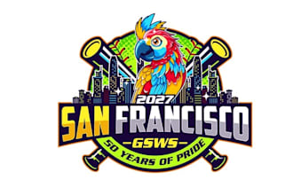 make mascot softball tournament logo for san francisco