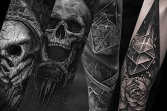 create dark tattoo art