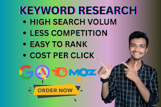 deliver keyword research with search volume and competition