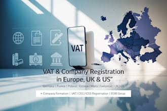 register your company and do vat in germany, france, ireland, poland, estonia