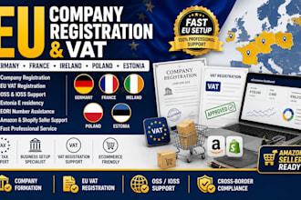 do company registration and eu vat in germany, france, ireland, poland, estonia