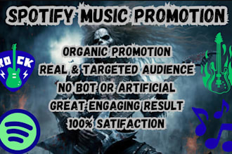 organic spotify streams, spotify music and podcast  marketing