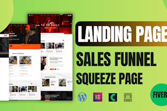 design funnel landing page in wordpress with elementor