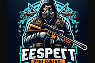 create high quality esport pest control mascot logo