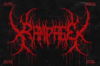 make an illegible brutal death metal logo for your band